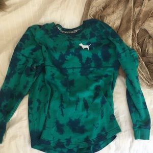 PINK VS tie dye oversized pullover